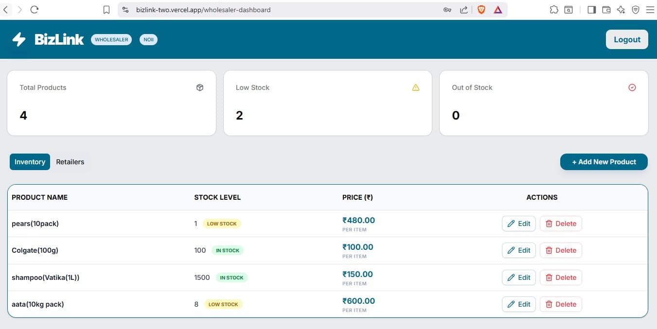 BizLink B2B platform screenshot 4