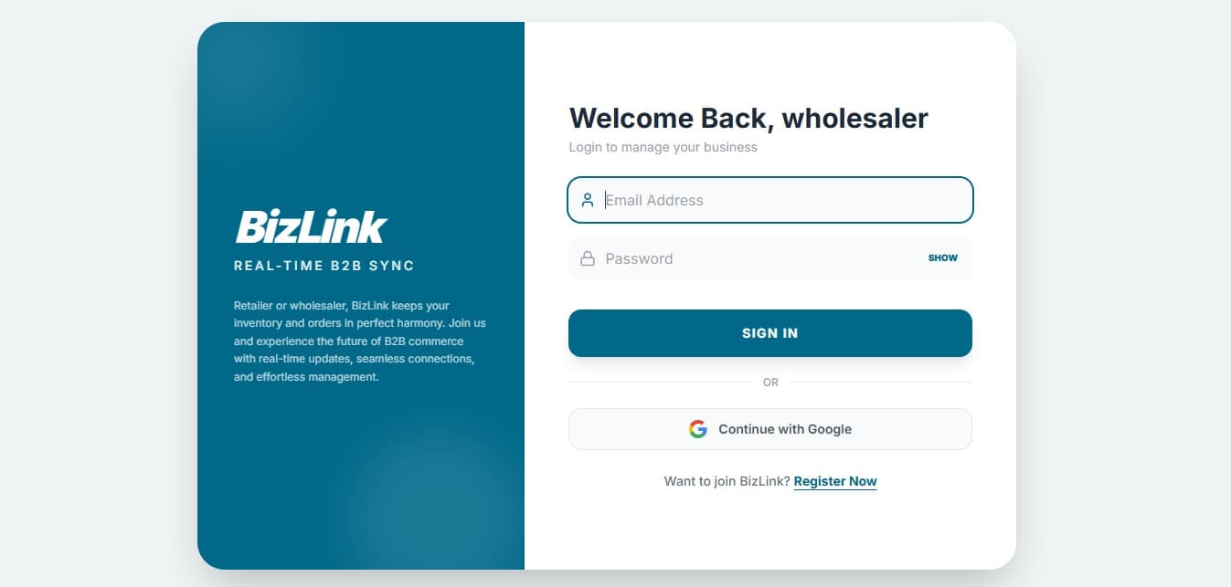 BizLink B2B platform screenshot 5